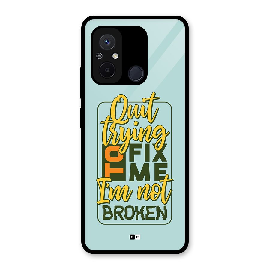 Not Broken Glass Back Case for Redmi 12C
