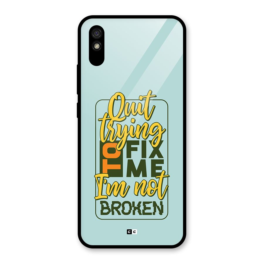 Not Broken Glass Back Case for Redmi 9A