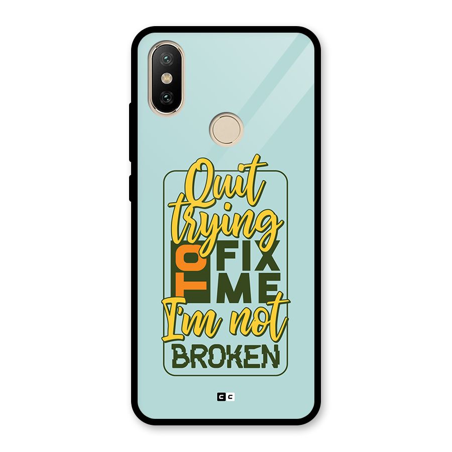 Not Broken Glass Back Case for Redmi A2
