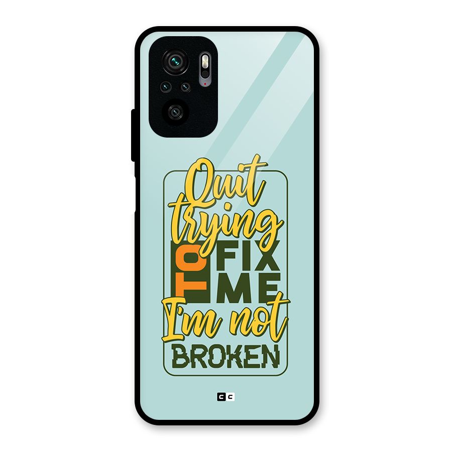 Not Broken Glass Back Case for Redmi Note 10S