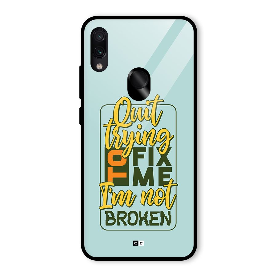 Not Broken Glass Back Case for Redmi Note 7 Pro