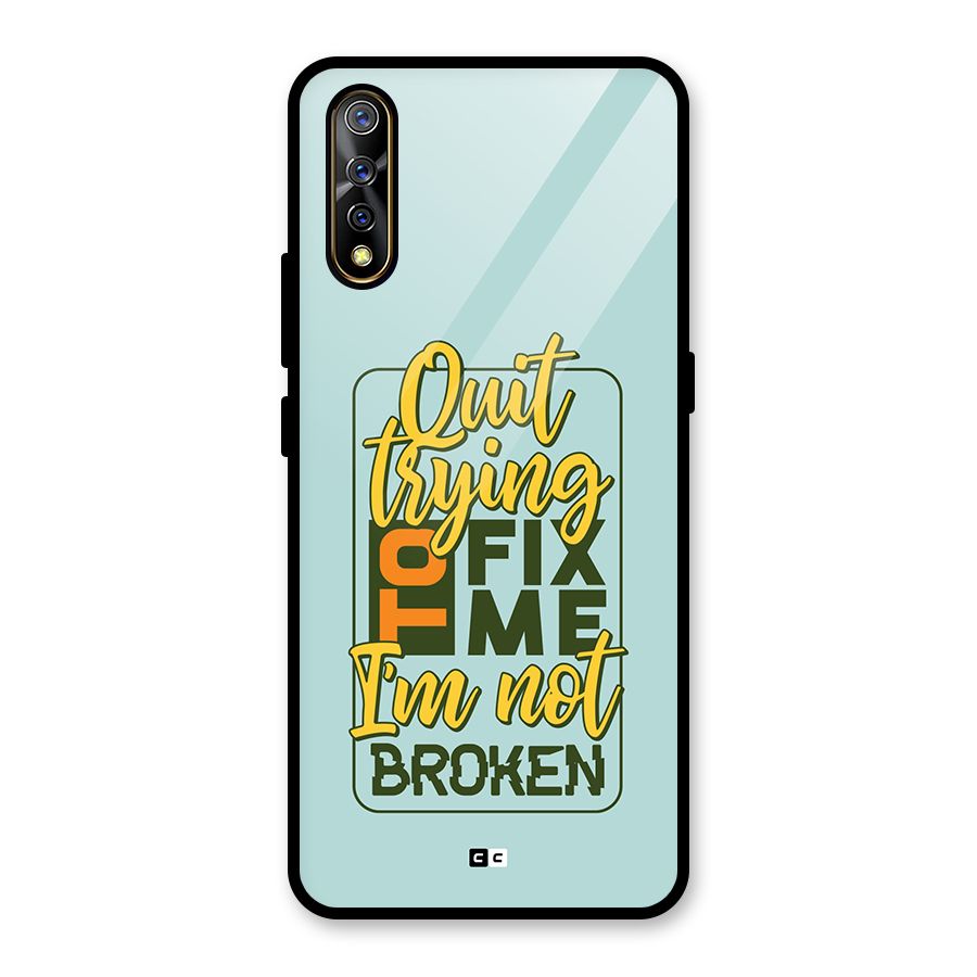 Not Broken Glass Back Case for Vivo S1