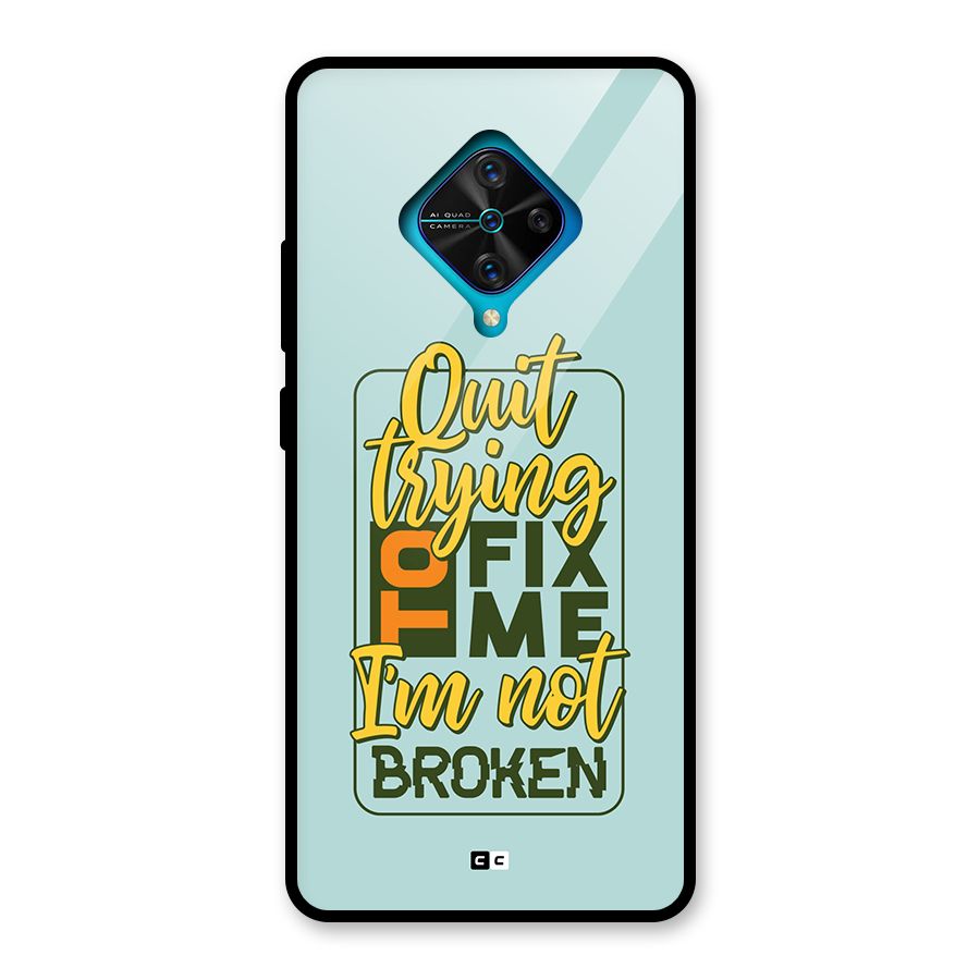 Not Broken Glass Back Case for Vivo S1 Pro