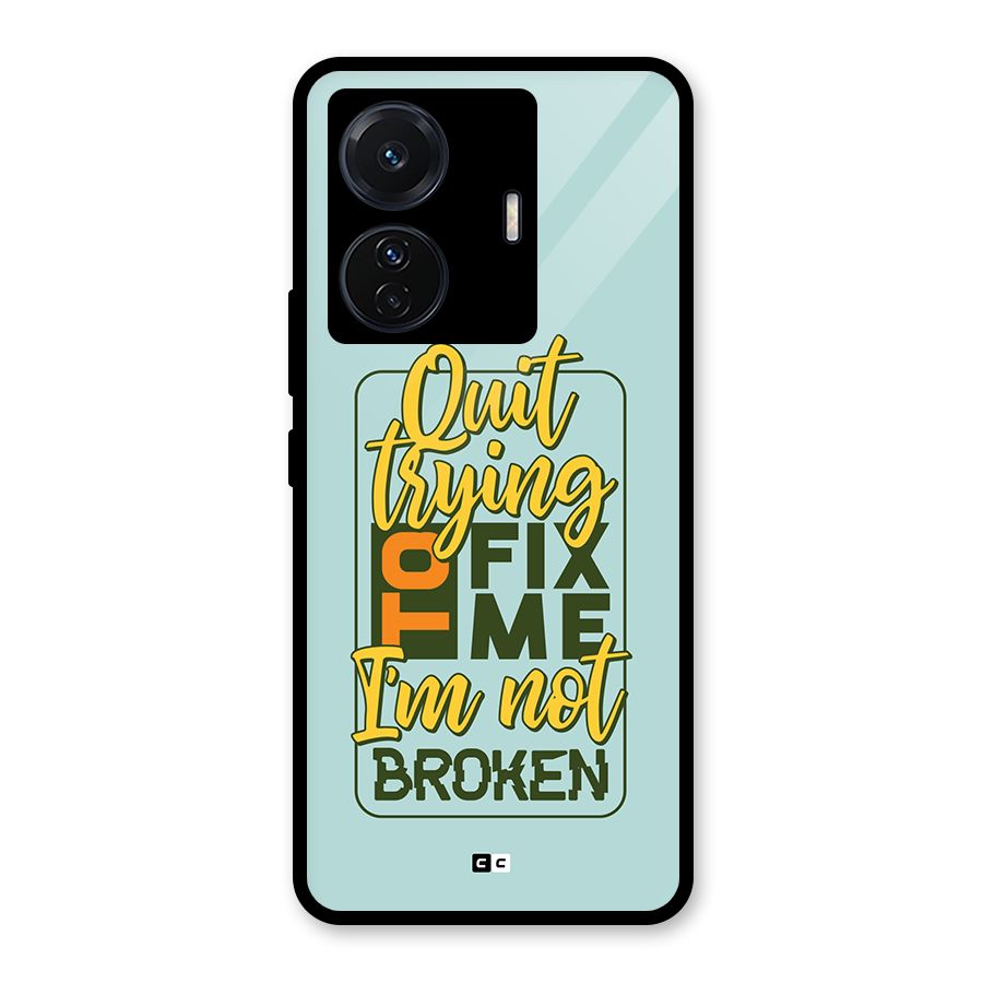 Not Broken Glass Back Case for Vivo T1 Pro