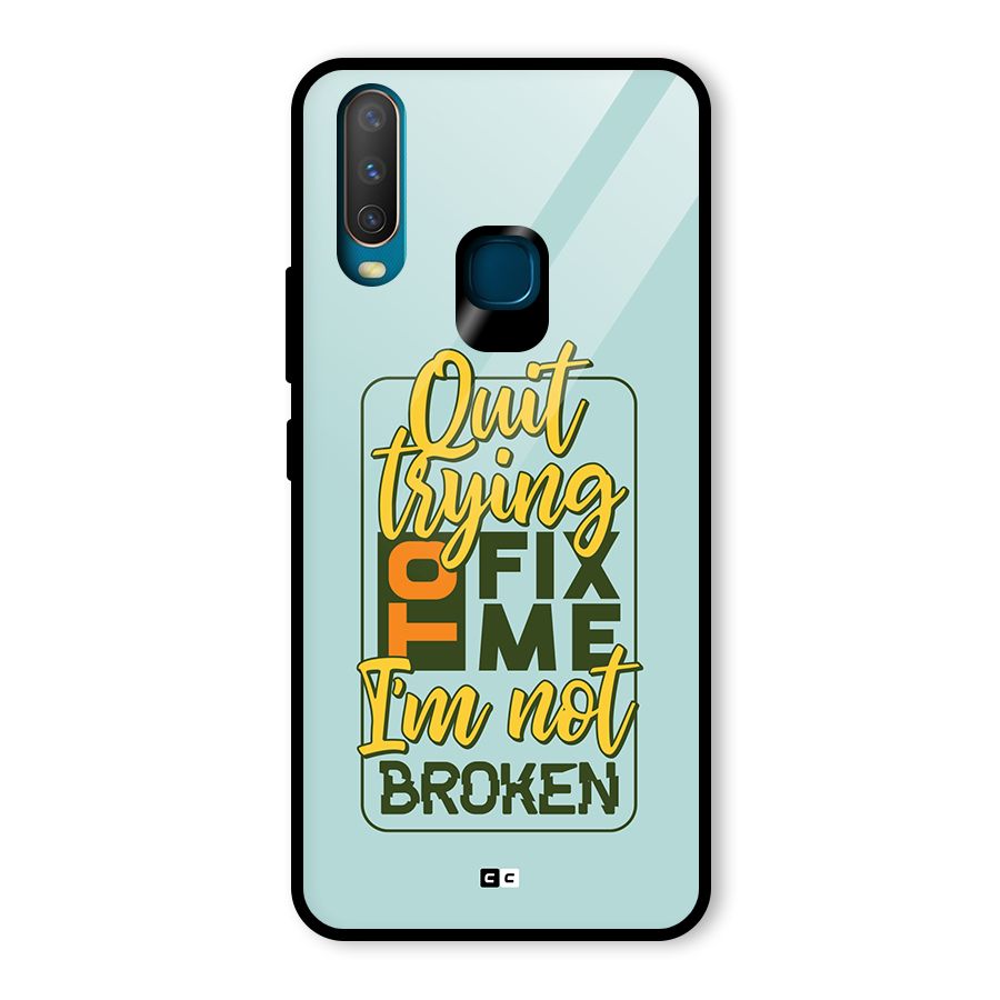Not Broken Glass Back Case for Vivo U10