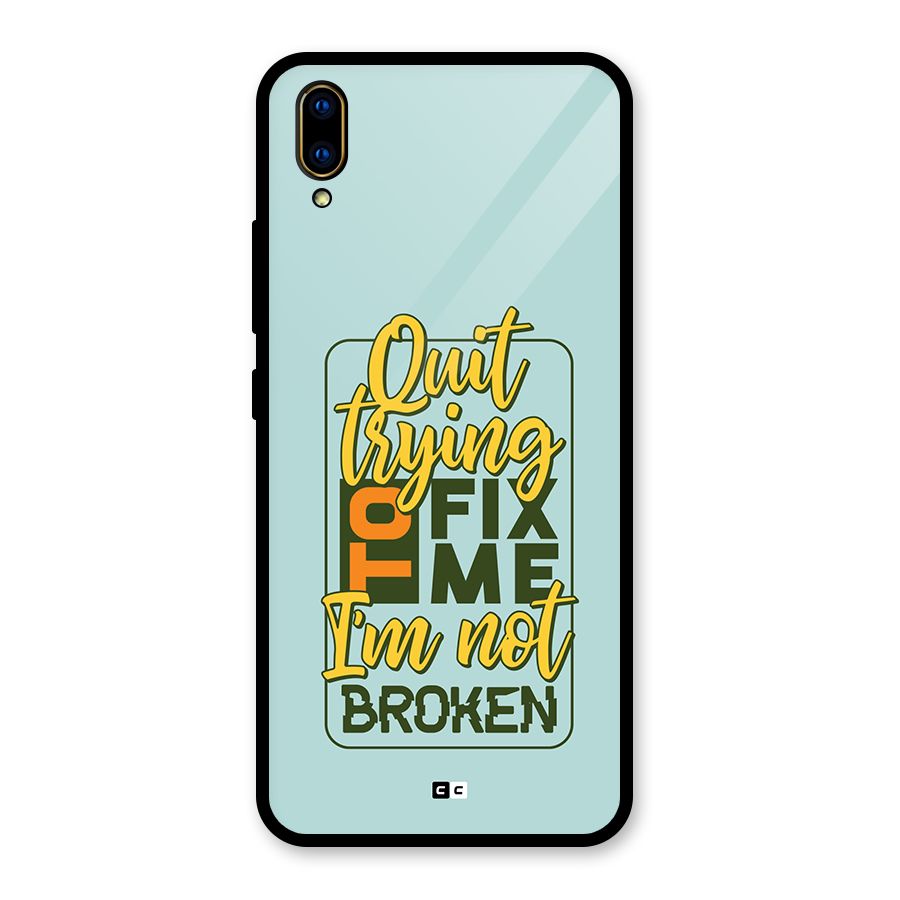 Not Broken Glass Back Case for Vivo V11 Pro