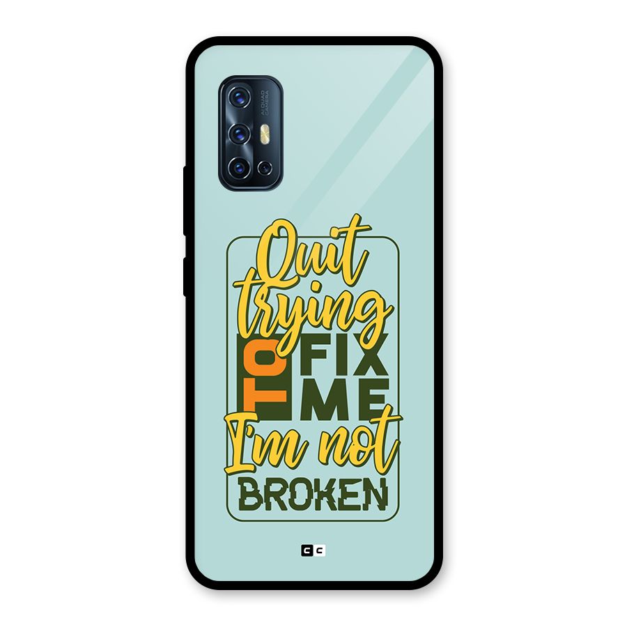 Not Broken Glass Back Case for Vivo V17