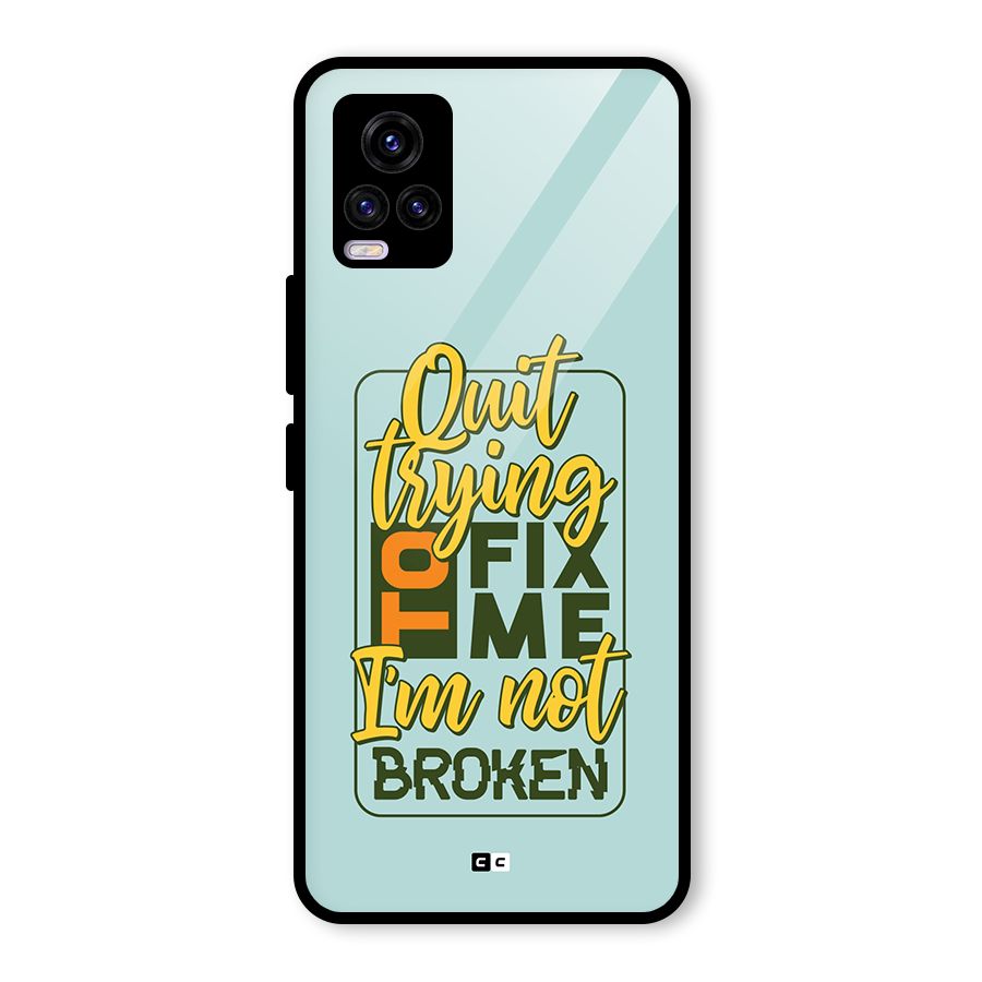 Not Broken Glass Back Case for Vivo V20