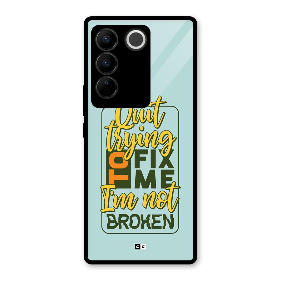 Not Broken Glass Back Case for Vivo V27