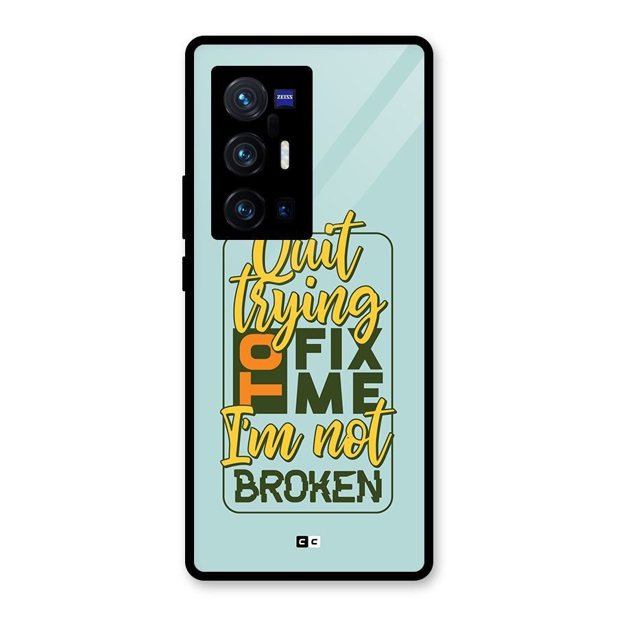 Not Broken Glass Back Case for Vivo X70 Pro Plus