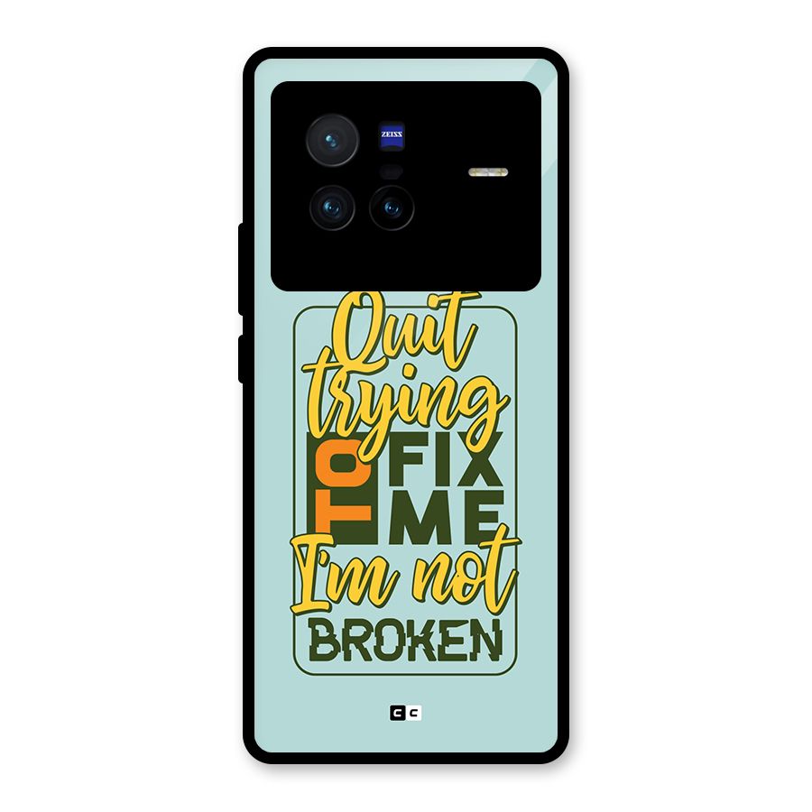 Not Broken Glass Back Case for Vivo X80