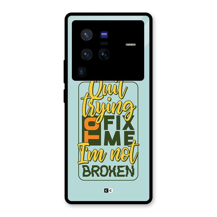 Not Broken Glass Back Case for Vivo X80 Pro