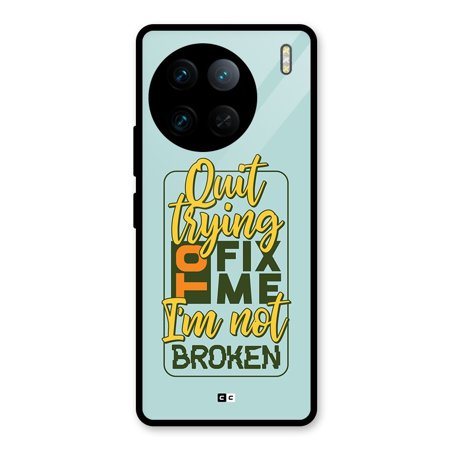 Not Broken Glass Back Case for Vivo X90 Pro