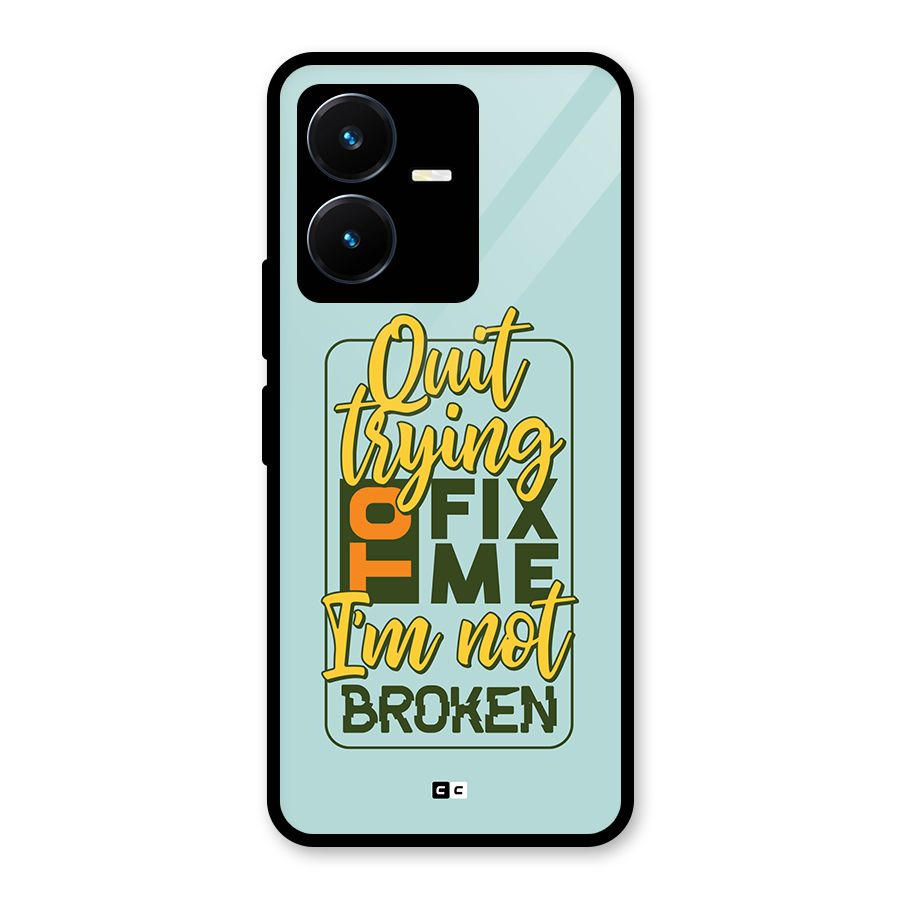 Not Broken Glass Back Case for Vivo Y22