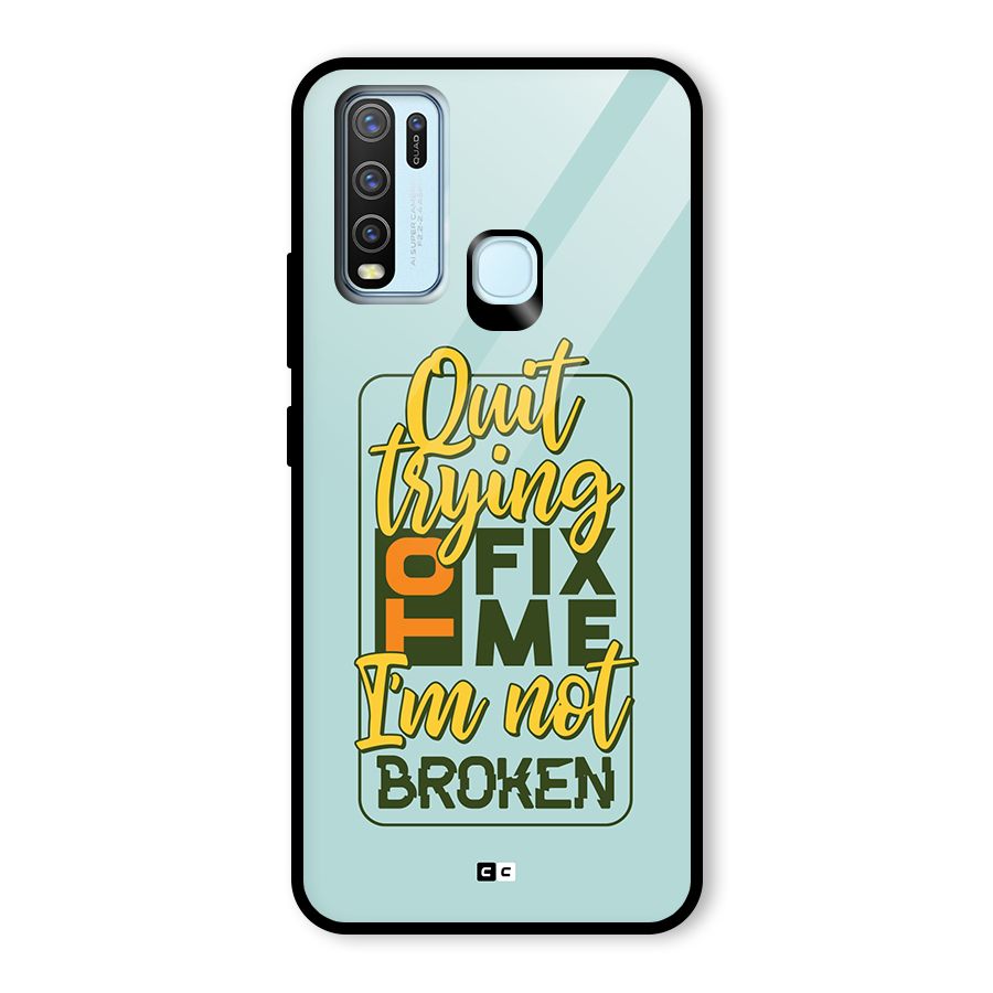 Not Broken Glass Back Case for Vivo Y30