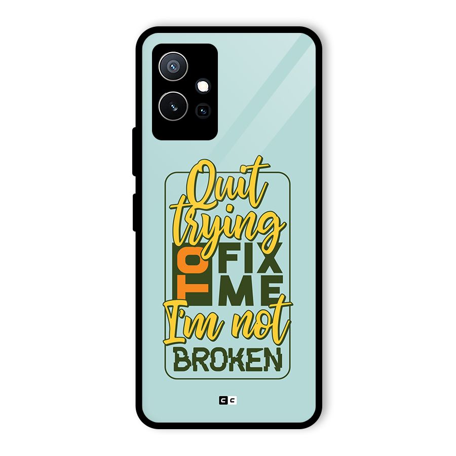 Not Broken Glass Back Case for Vivo Y75 5G