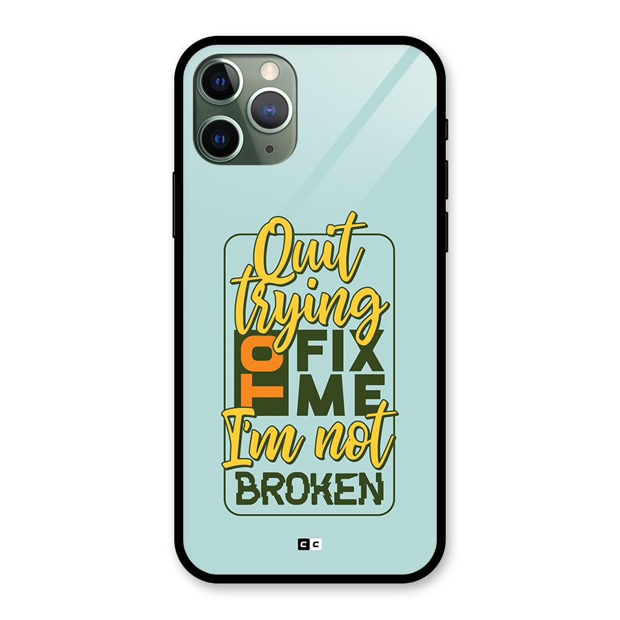 Not Broken Glass Back Case for iPhone 11 Pro
