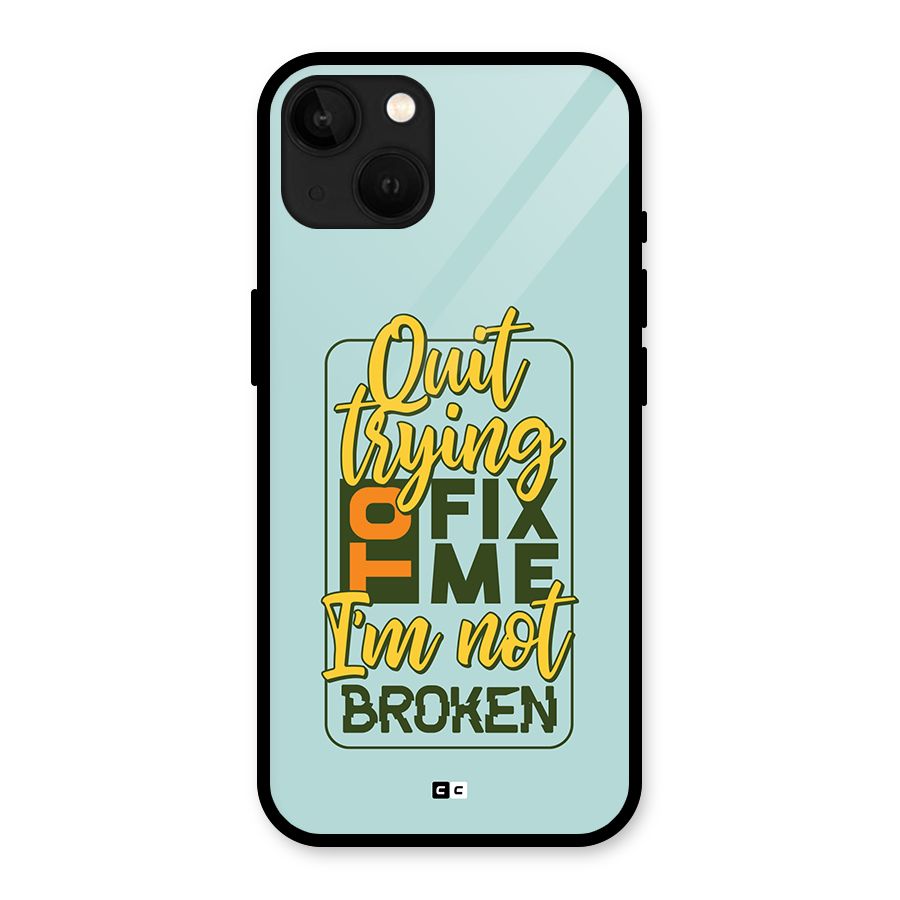 Not Broken Glass Back Case for iPhone 13