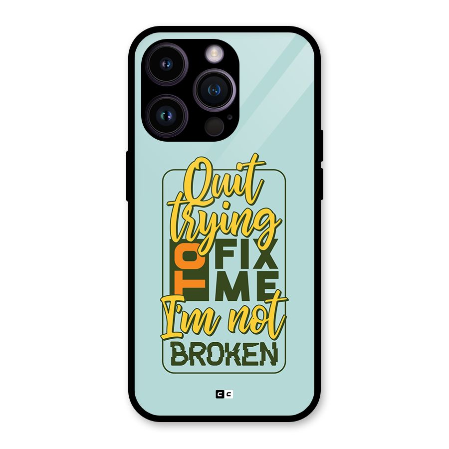 Not Broken Glass Back Case for iPhone 14 Pro