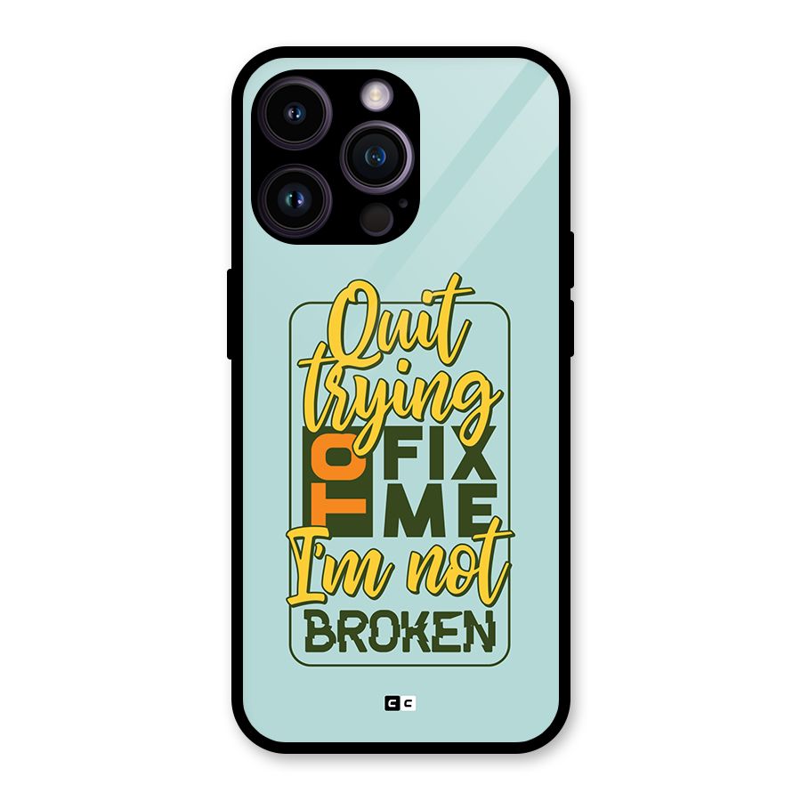 Not Broken Glass Back Case for iPhone 14 Pro Max