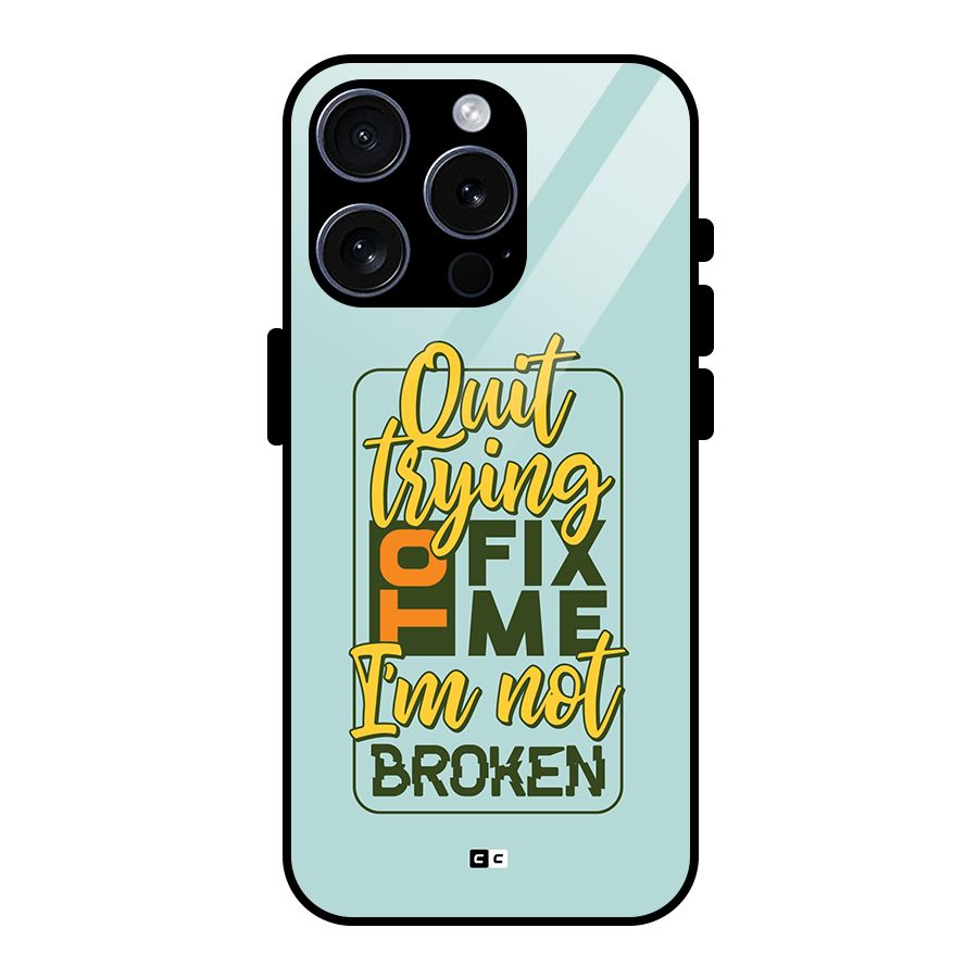 Not Broken Glass Back Case for iPhone 15 Pro