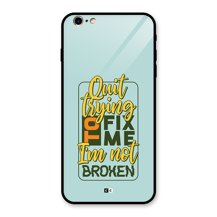 Not Broken Glass Back Case for iPhone 6 Plus 6S Plus