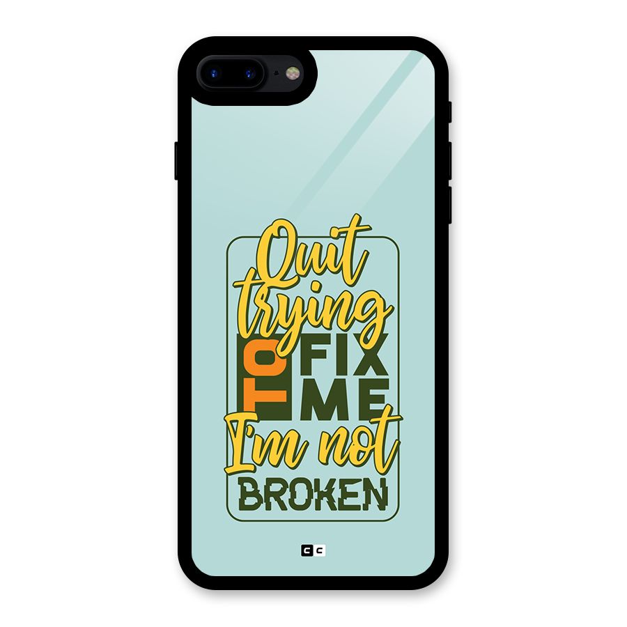 Not Broken Glass Back Case for iPhone 8 Plus