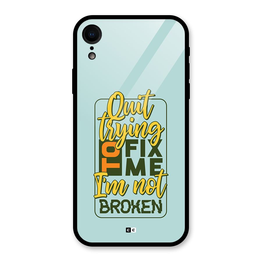 Not Broken Glass Back Case for iPhone XR