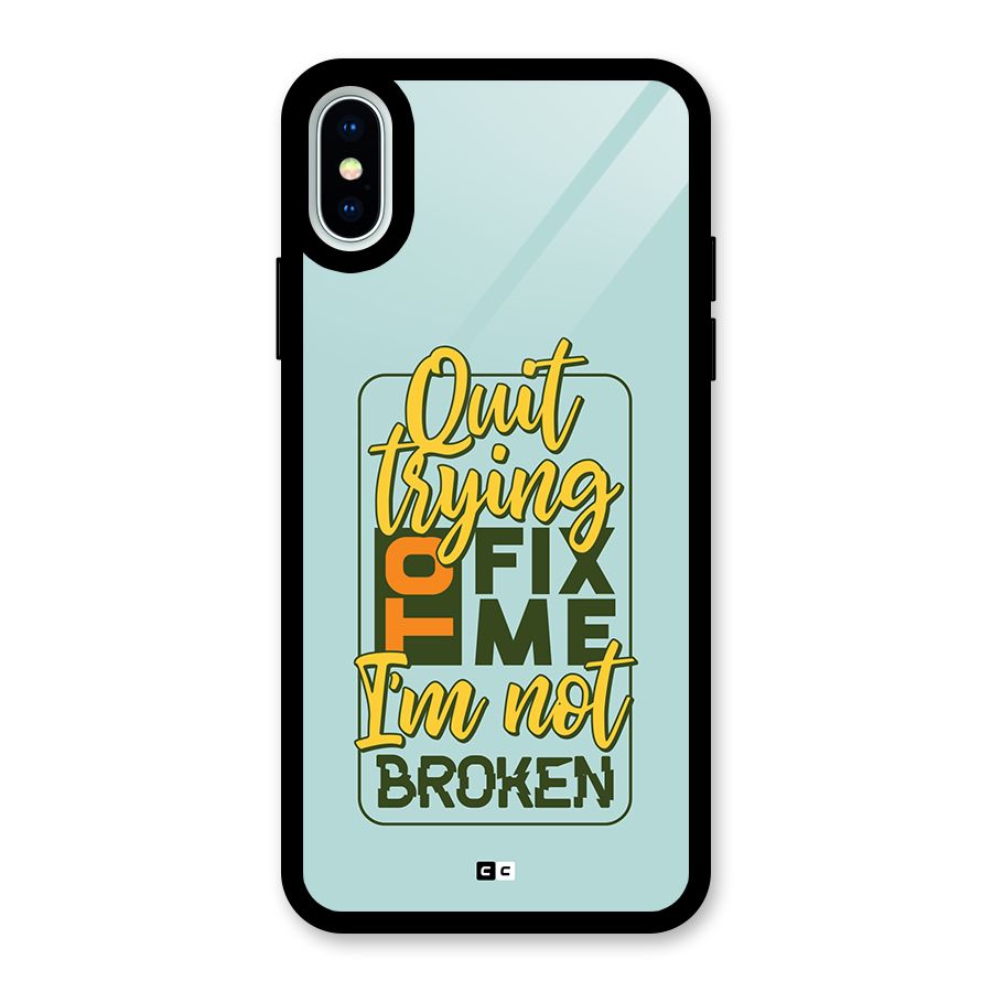 Not Broken Glass Back Case for iPhone XS
