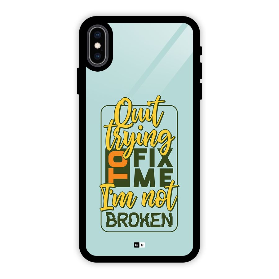 Not Broken Glass Back Case for iPhone XS Max