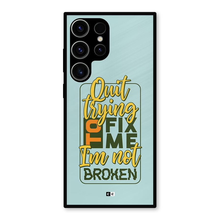 Not Broken Metal Back Case for Galaxy S23 Ultra