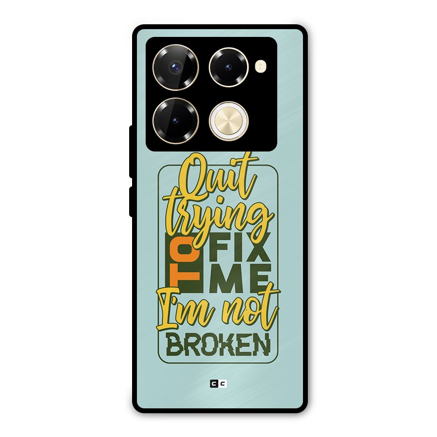 Not Broken Metal Back Case for Infinix Note 40 Pro Plus