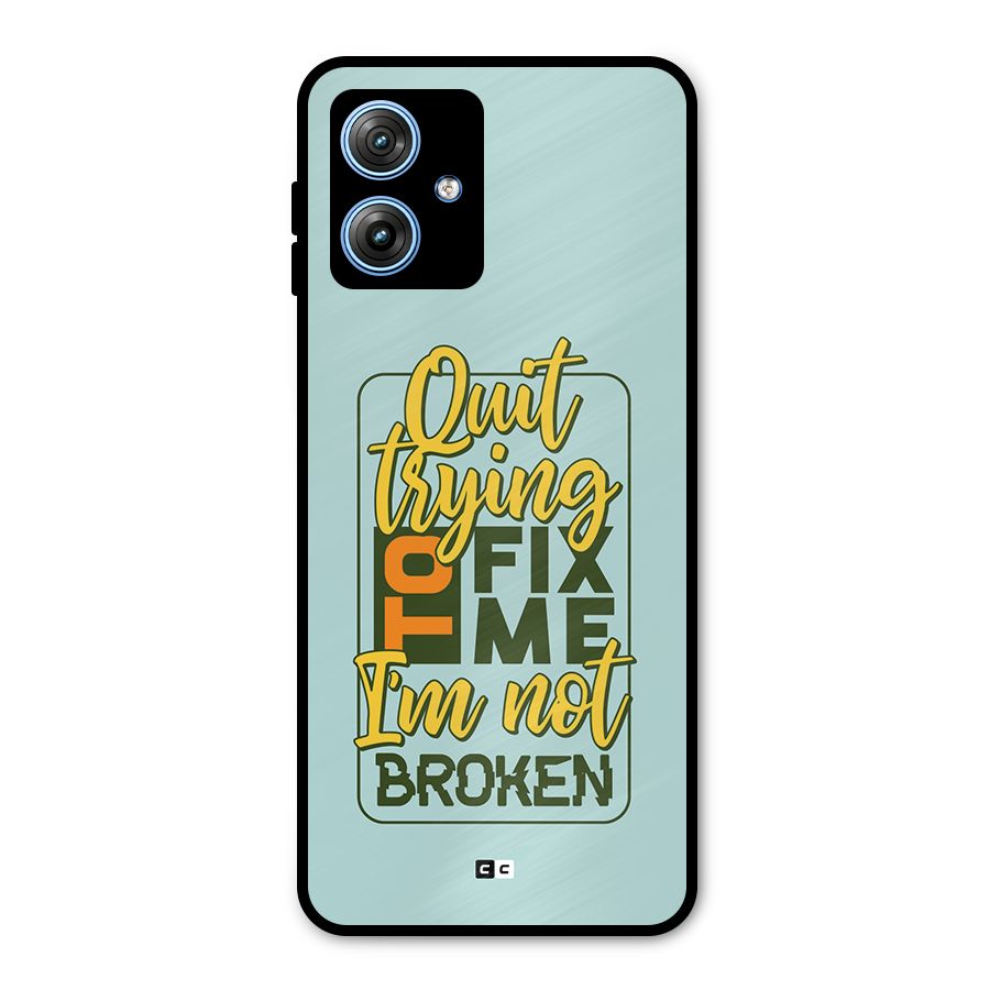 Not Broken Metal Back Case for Moto G54