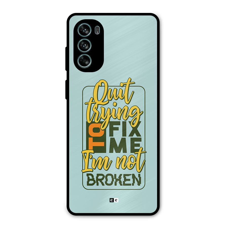 Not Broken Metal Back Case for Moto G62