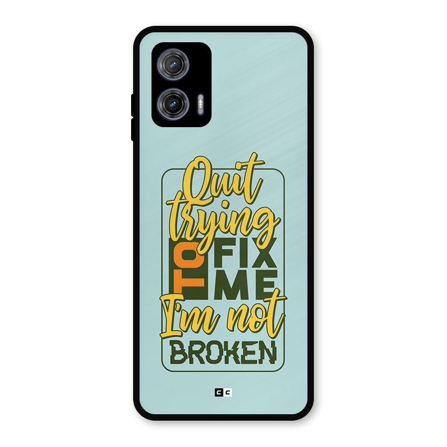 Not Broken Metal Back Case for Moto G73