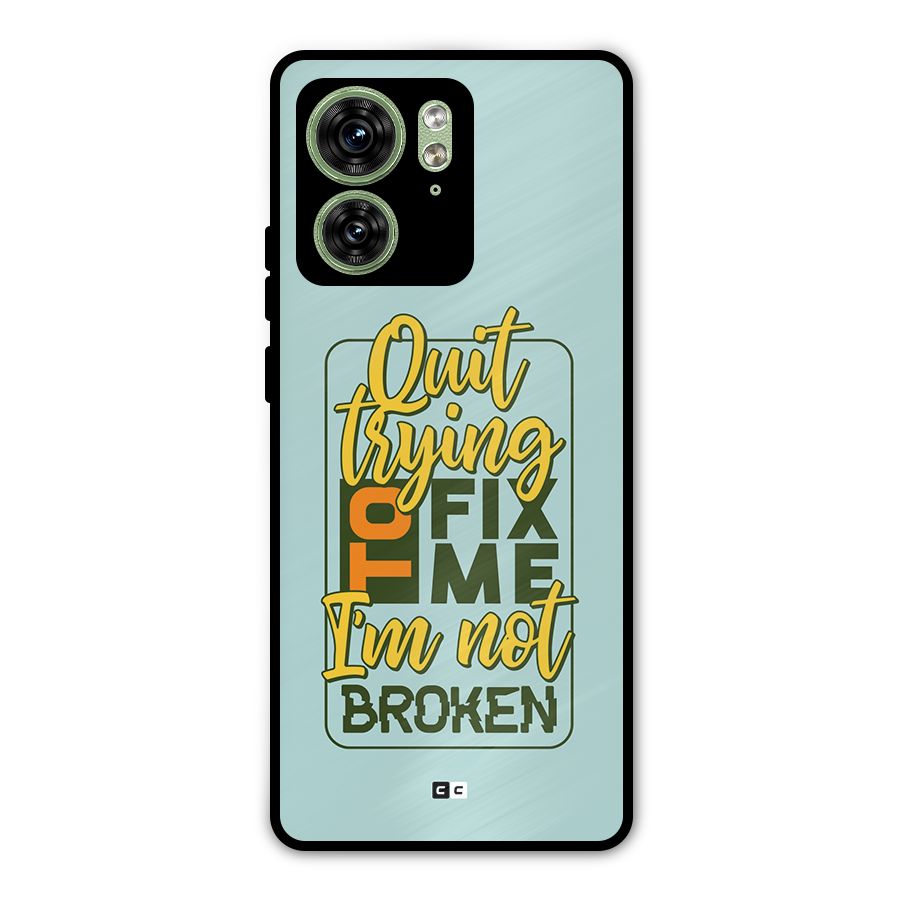 Not Broken Metal Back Case for Motorola Edge 40 5G