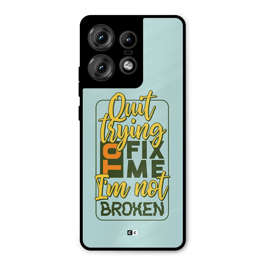 Not Broken Metal Back Case for Motorola Edge 50 Pro