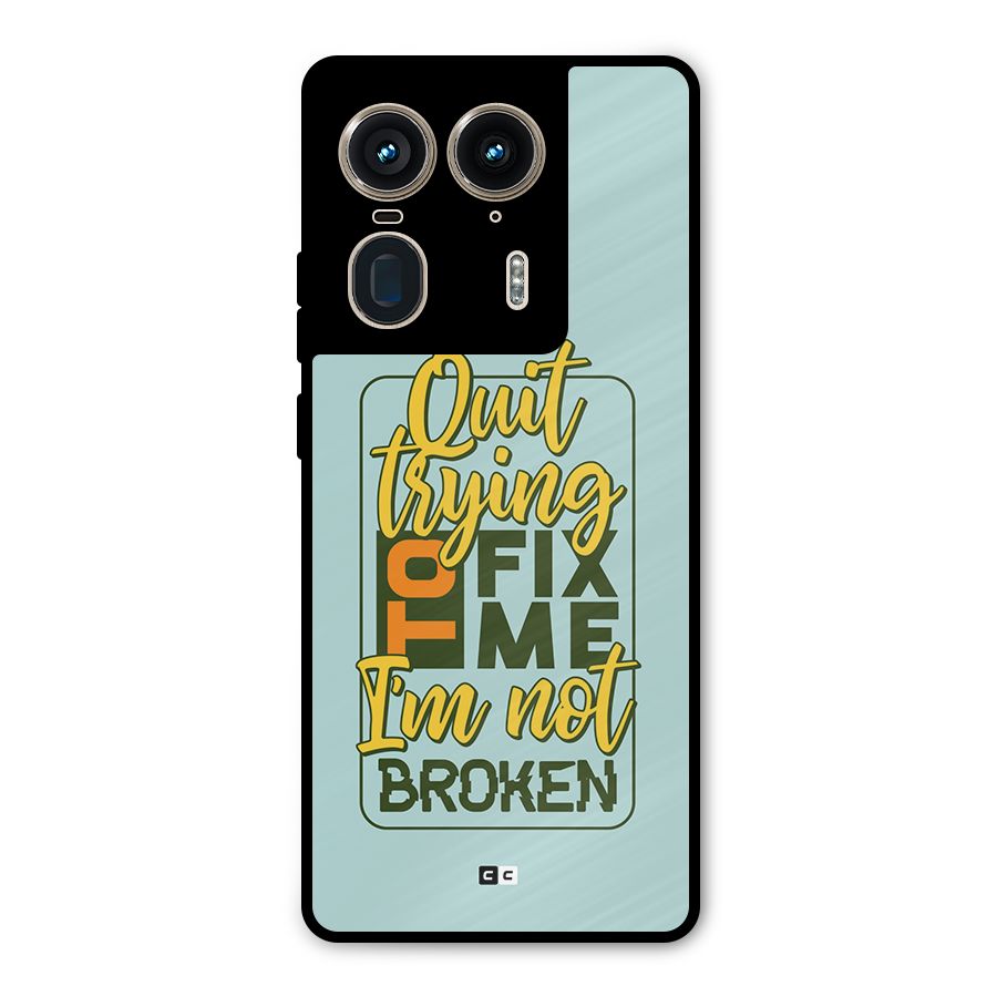 Not Broken Metal Back Case for Motorola Edge 50 Ultra