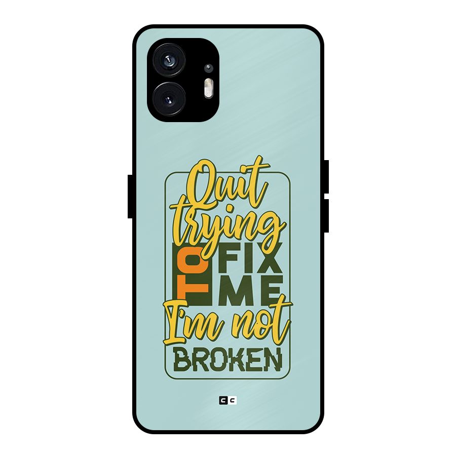 Not Broken Metal Back Case for Nothing Phone 2