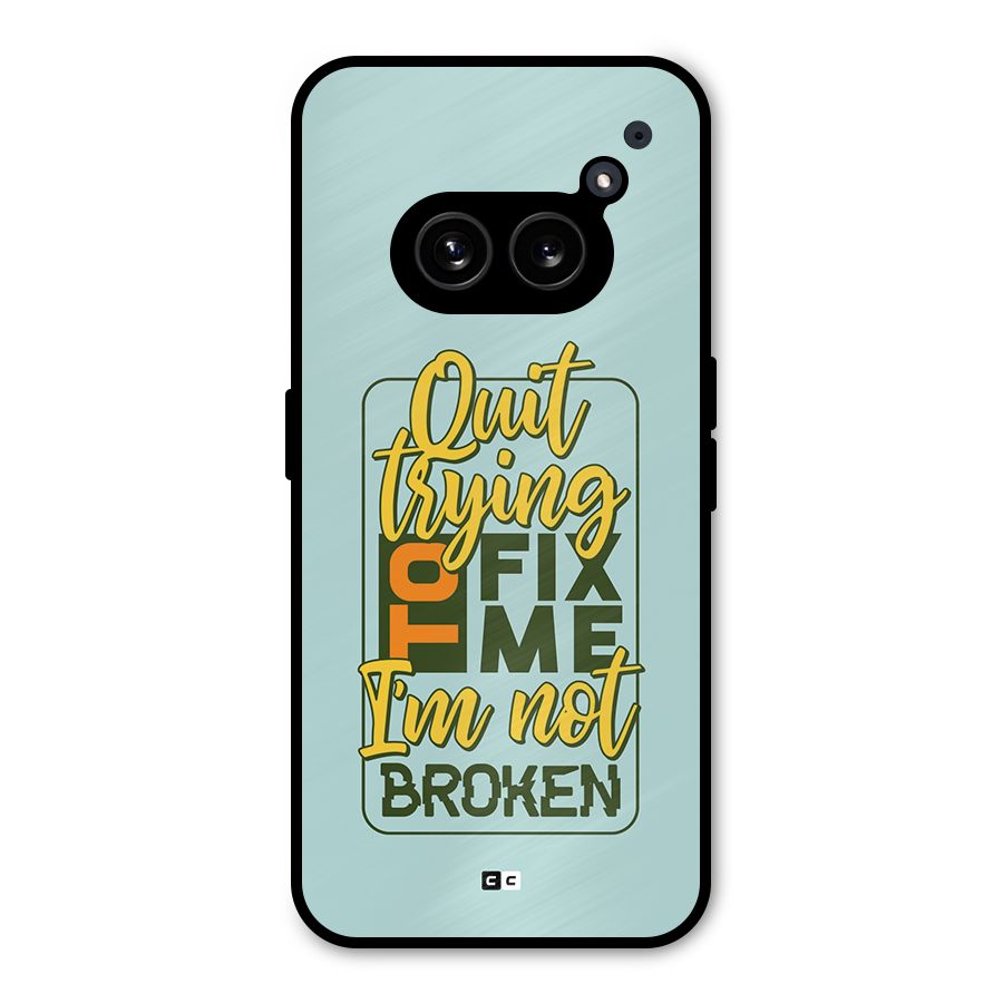 Not Broken Metal Back Case for Nothing Phone 2a