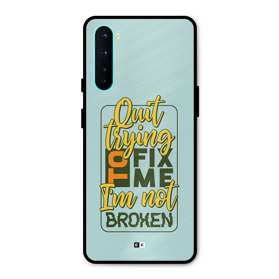 Not Broken Metal Back Case for OnePlus Nord