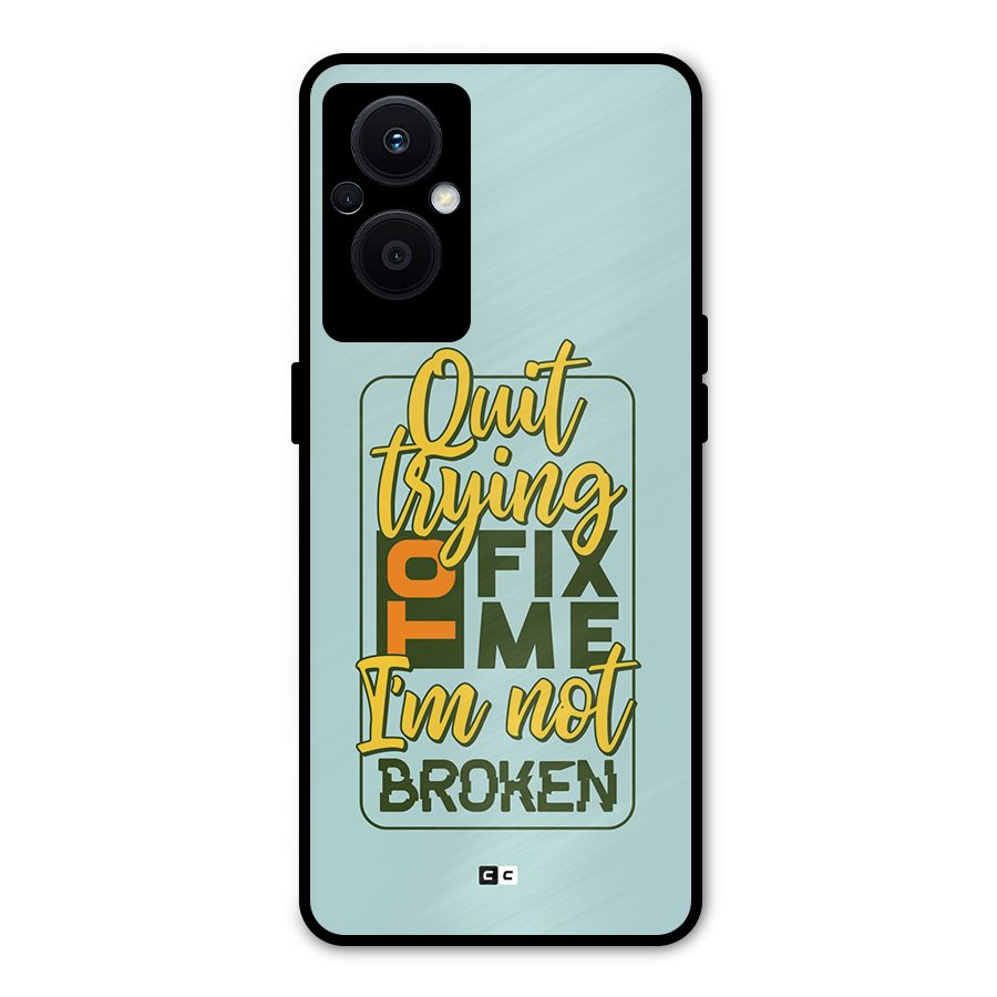 Not Broken Metal Back Case for Oppo F21 Pro 5G