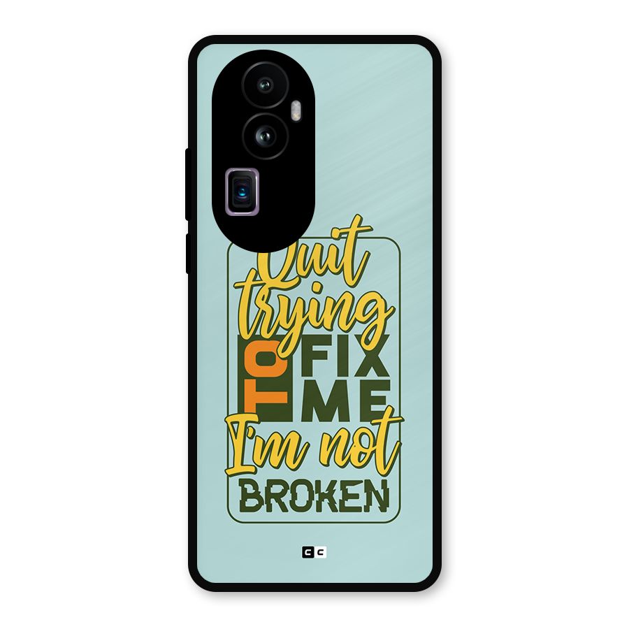 Not Broken Metal Back Case for Oppo Reno10 Pro Plus