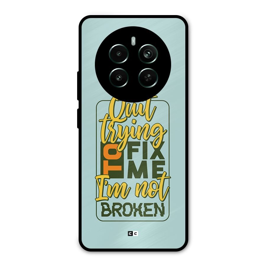 Not Broken Metal Back Case for Realme 12 Plus