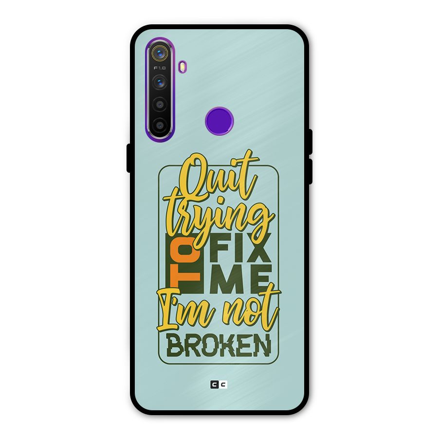 Not Broken Metal Back Case for Realme 5i