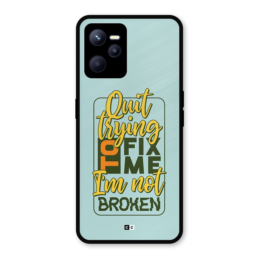 Not Broken Metal Back Case for Realme C35