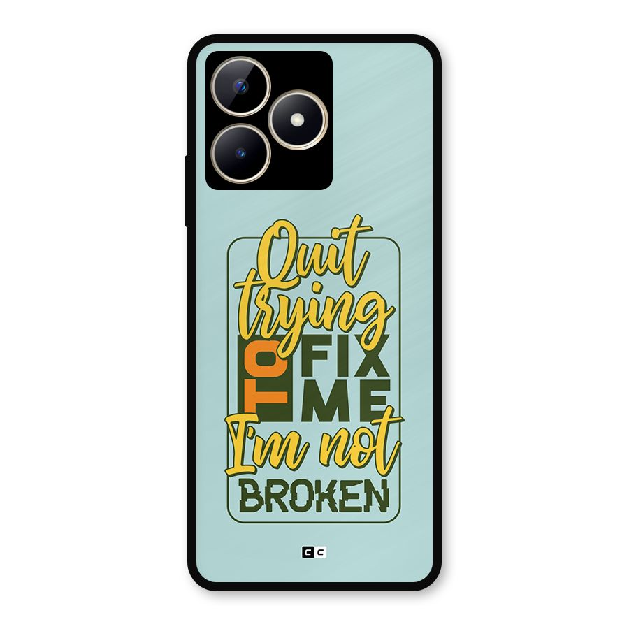 Not Broken Metal Back Case for Realme C53