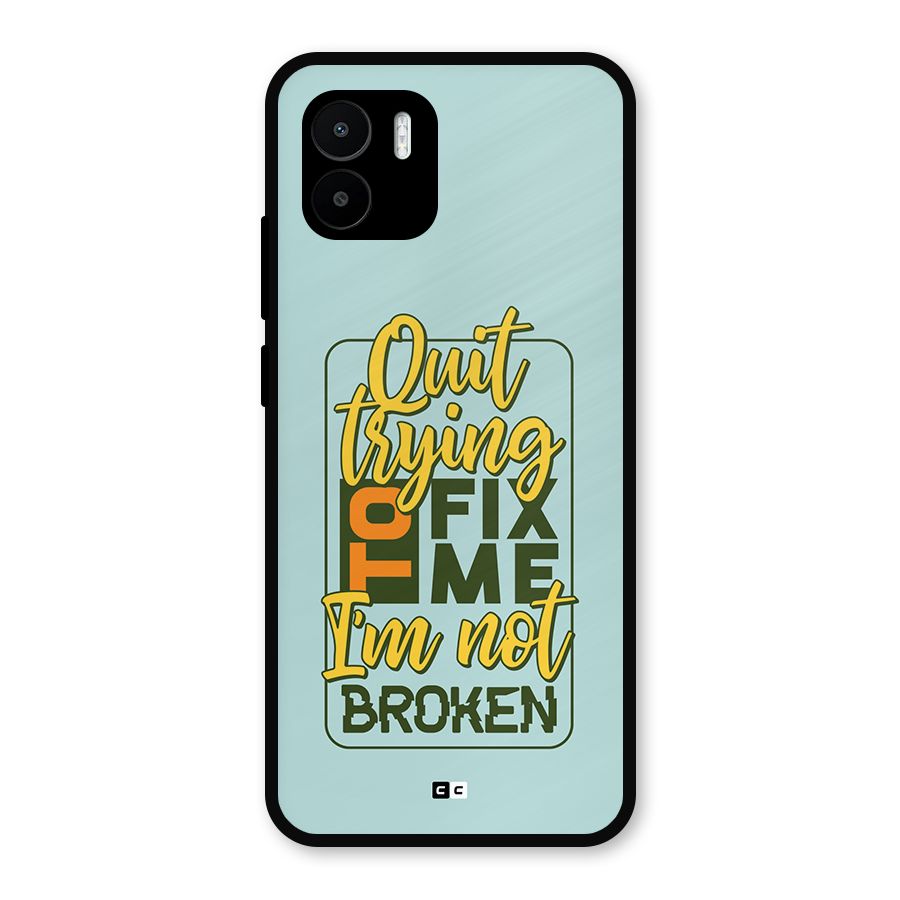 Not Broken Metal Back Case for Redmi A2
