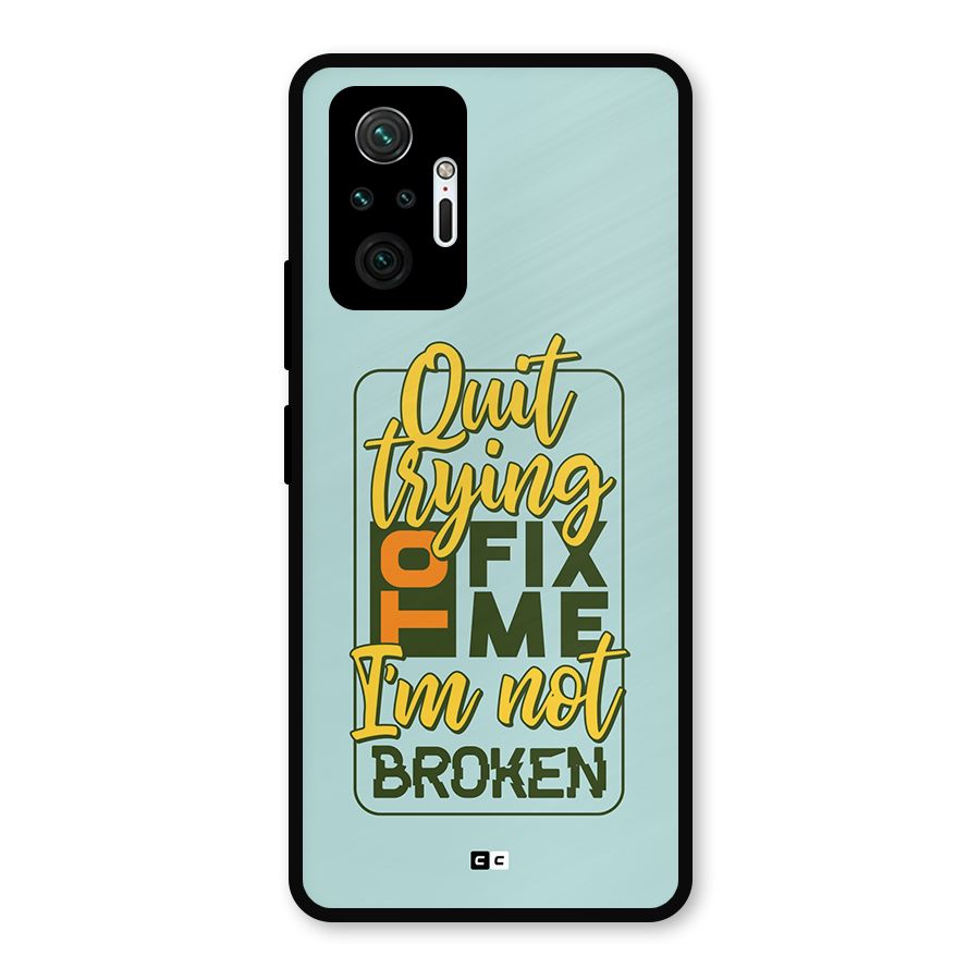 Not Broken Metal Back Case for Redmi Note 10 Pro