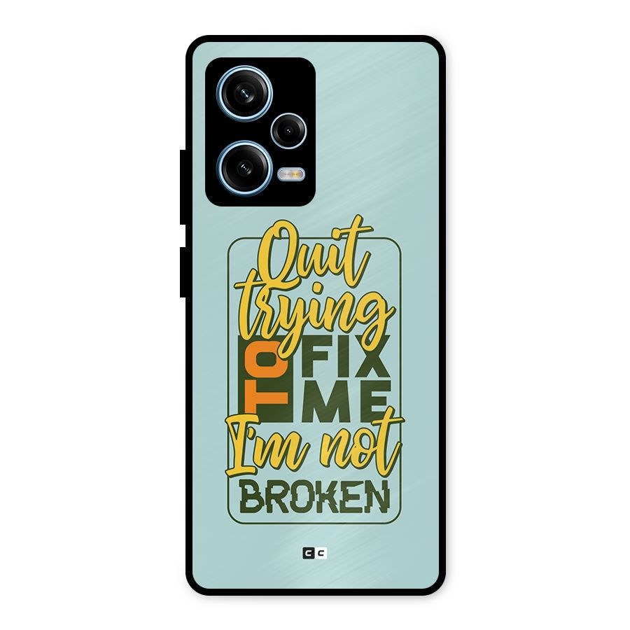 Not Broken Metal Back Case for Redmi Note 12 Pro